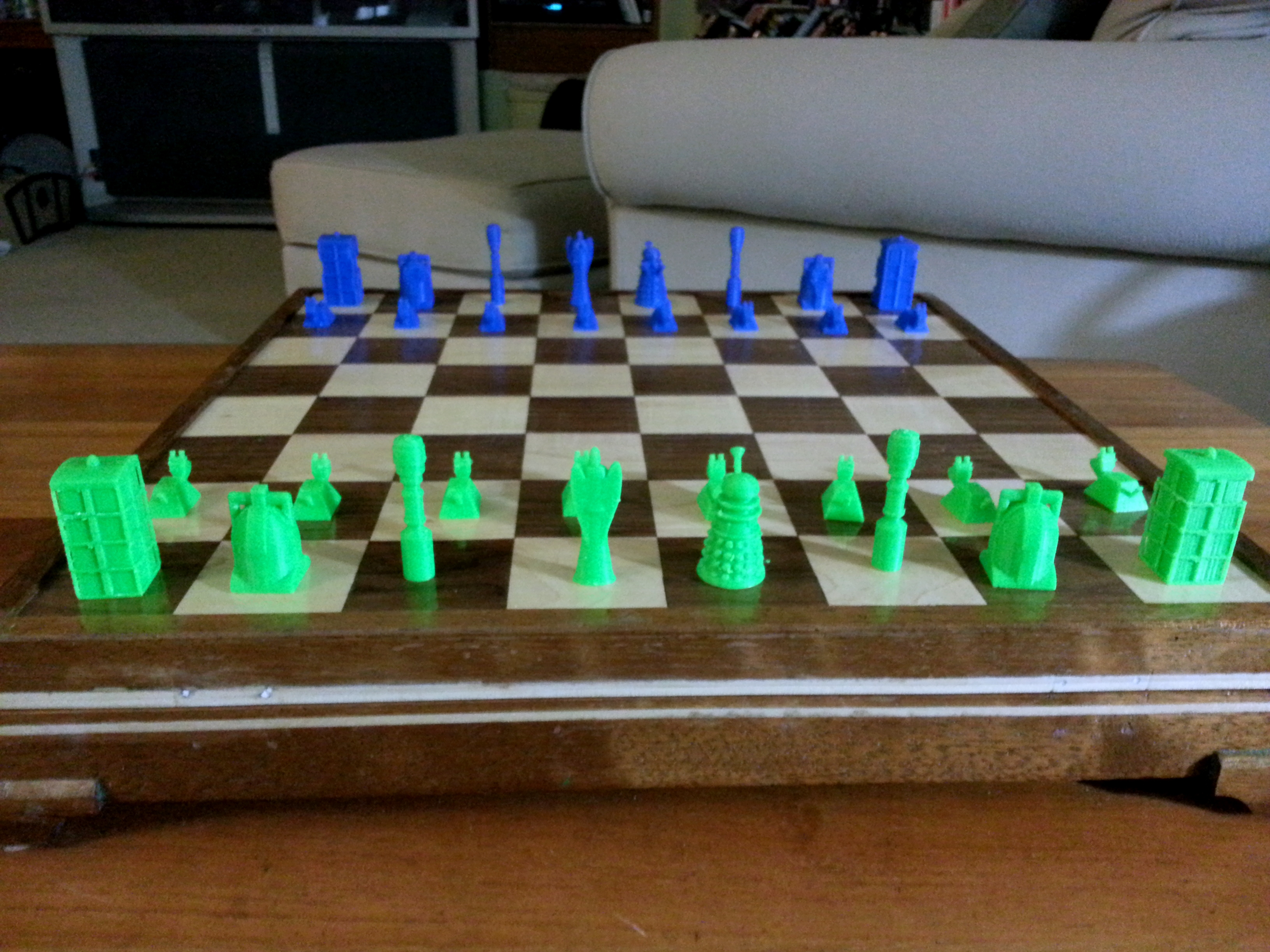 Finished chess set